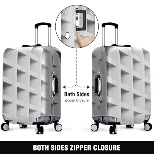 Travel Luggage Cover Suitcase Protector Scratch-Resistant Fit Not Included Suitcase White Cubby Shelf Window Building XL-30-32in2