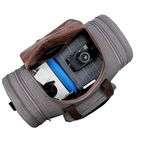 Travel Duffle Bags Canvas Overnight Weekender Bag,Carry On Bag for Men, Gym Bag for Mountain Camping Bag Carry On Tote(A)4