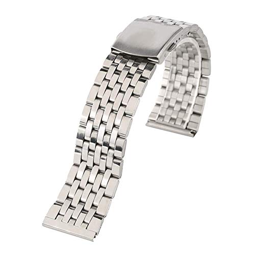 Bracelet de montre en acier inoxydable 18mm 20mm 22mm argent avec boucle déployante