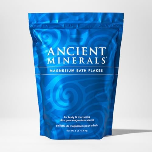 Ancient Minerals Magnesium Bath Flakes 750g High Concentration Magnesium Chloride Bath Solution