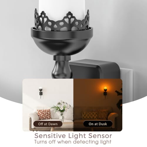 Image of Briignite Halloween Night Light, Gothic Candle Night Lights, Amber 1600K