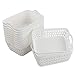 Hokky Cesta Almacenamiento Blanca, Cesta de Plástico con Asas, Pack de 12 (Pequeño)