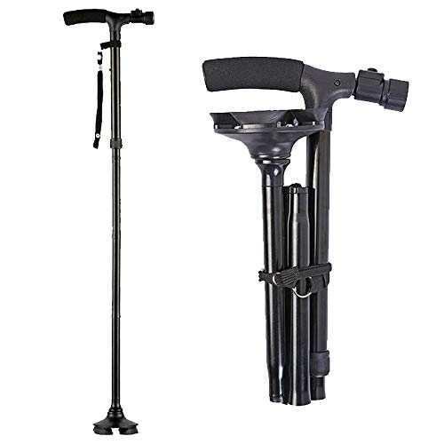 ランクチュアリー 杖 LEDライト付き 折り畳み式 滑り止め