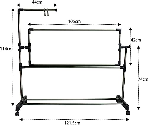 Soporte de bordado ajustable para punto de cruz y costura, marco de suelo con diseño de mesa de regazo, ideal para proyectos de costura y manualidades