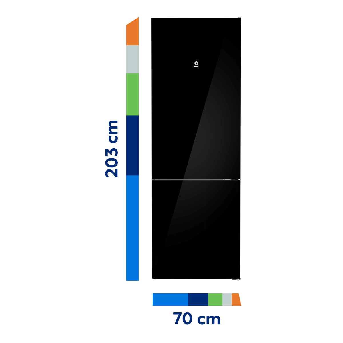 Balay, Frigorífico Combi, 203 x 70 cm, NoFrost, Negro, 3KFC879NI | Cajón ExtraFresh, Cajones ExtraCold 0ºC, Botellero Cromado, Luz LED, Tiradores verticales.