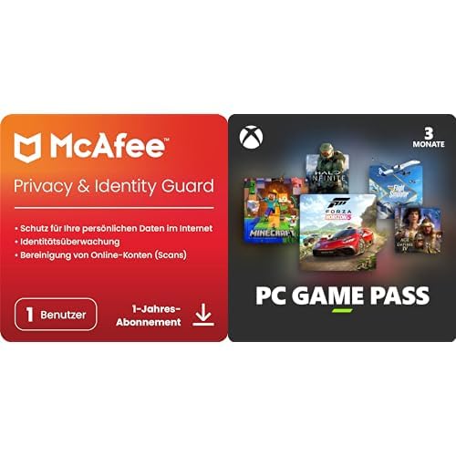 McAfee Privacy & Identity |12 Monate | & Xbox Game Pass for PC |3 Monate Mitgliedschaft|