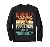 Photo Gallery biking is healthy for your mind and your belly - funny maglia a manica Photo Gallery biking is healthy for your mind and your belly - funny maglia a manica
