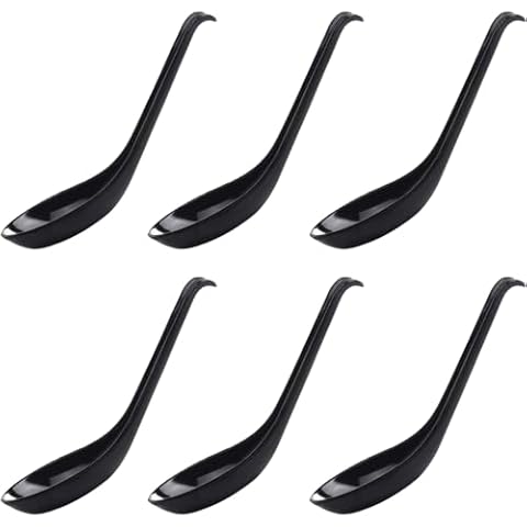 Set of 6 Durable Plastic Soup Spoons Cover
