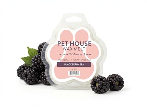 Image of One Fur All Pet House Spring and Summer Wax Melts for Pet Odor, Natural, Plant Based Soy Wax Melts, Long Lasting Fragrance for Fresh Smelling Homes, Blackberry Tea