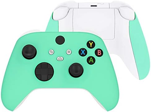 eXtremeRate Soft Touch Scarlet Red Replacement Handles Shell for Xbox Series X Controller, Custom Side Rails Panels Front Housing Shell Faceplate for Xbox Series S Controller - Controller NOT Included