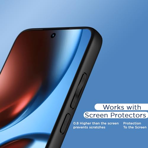 Image of Outlouders Back Cover for Realme GT 7 5G / GT 7T 5G | Sleek and Durable Protection Shockproof Armor Bumper Case(Black)