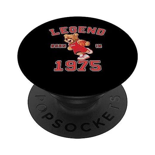 48 Cumpleaños Hombre Mujer 1975 Legend Baloncesto Buddy PopSockets PopGrip Intercambiable