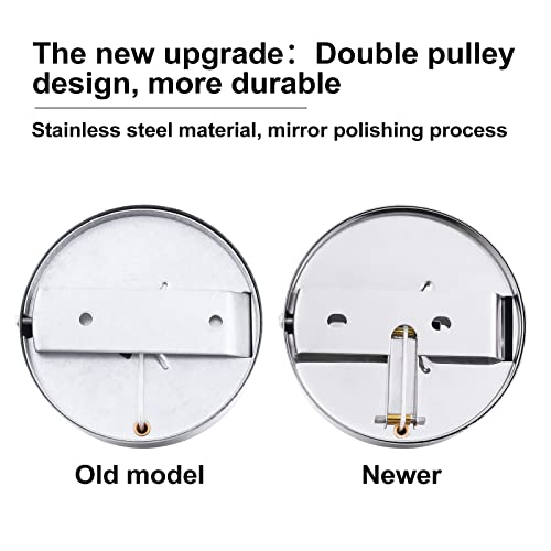 Image of Retractable Clothesline, JIMSUMM 304 Stainless Steel Shower Clothesline, 9.2ft Adjustable Laundry String Line for Indoor and Outdoor, Retractable Family Clothesline for Great Addition to Any Home