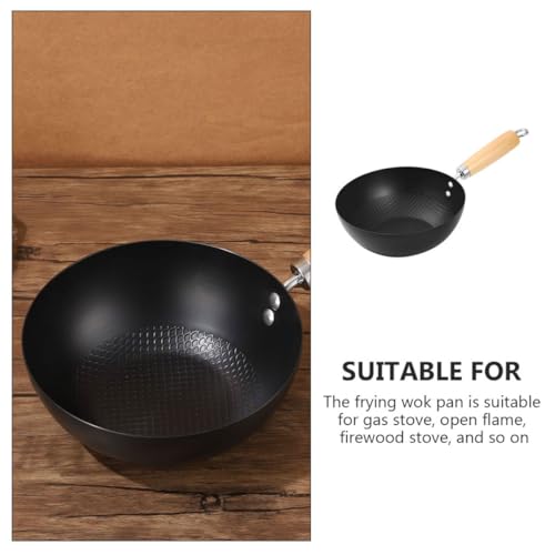 Wok de hierro 24 cm con fondo plano y mango ergonómico miniatura 3
