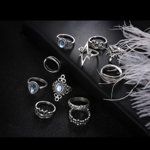 Conjunto de 11 Anéis Retrô, Liga Metálica Prateada com Zircônia, Motivo Céu Estrelado, Design Geométrico, Empilháveis, para Festas e Casamentos em promoção! Veja a oferta e mais achadinhos de Bijuterias 7 Hoje é o melhor dia para comprar Conjunto de 11 Anéis Retrô, Liga Metálica Prateada com Zircônia, Motivo Céu Estrelado, Design Geométrico, Empilháveis, para Festas e Casamentos com aquele preço maroto! Promoção! Aproveite a oferta! 7