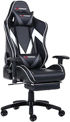GTFORCE FORMULA MX RECLINING SPORTS RACING GAMING OFFICE DESK PC CAR FAUX LEATHER CHAIR (Grey)