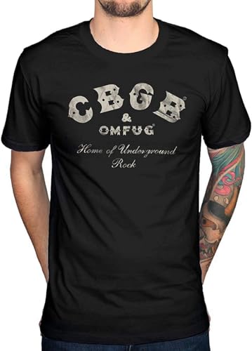 CBGB Underground Rock T-Shirt Men's Fashion Short Sleeves Cotton Tops Clothing Size XL