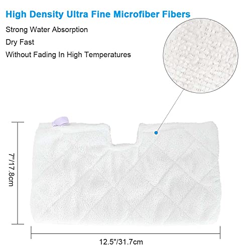 Fushing 10Pcs Steam Mop Pads, Washable Microfiber Cleaning Steamer Replacement Pads For Shark Steam Pocket Mop Hard Floor Cleaner S3500 Series S3501 S3550 S3601 S3601D S3801 S3801Co S3901 Se450 S2901 #TOP1