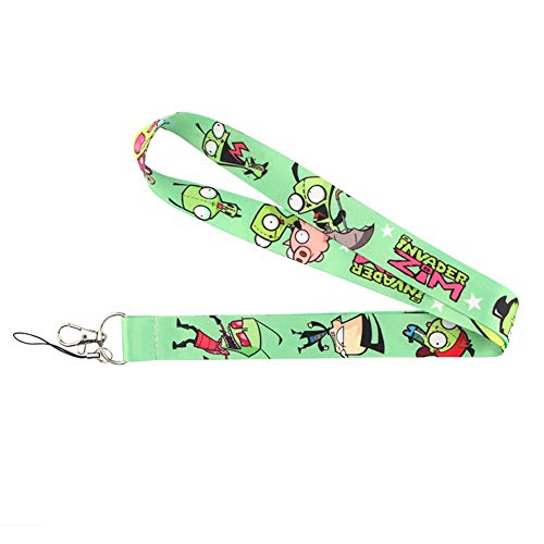 SuperSenter Premium Invader Zim Lanyard Themed - Hook & Phone String - Keychains or ID Badge Holders