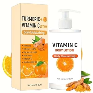 IZBEAUVO Vitamin C & Turmeric Body Lotion,Turmeric Moisturizer Vitamin c Body Cream,Brightening Body Lotion,Moisturizing Body Lotion for Dry Skin, Remove Dark Spots Large-capacity 150ml
