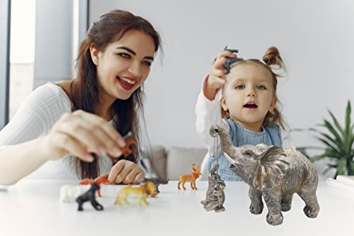 Boragai Elephant Statue - Elephant Decor For Mom Women Gifts Elephant Figurines For Home Living Room Decor Shelf Office Bookshelf Ornaments - Silver #TOP5