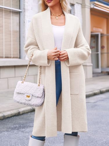 Saodimallsu Womens Long Cardigans Oversized Chunky Knit Coatigan Fall Trendy Open Front Sweater Jackets with Pockets4