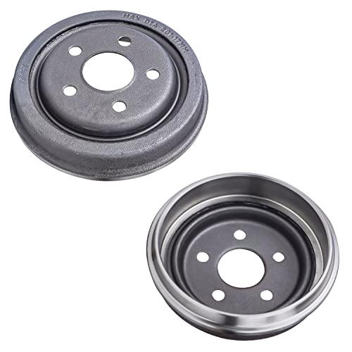 Image of Detroit Axle - Rear Brake Drums for Dodge Neon Aries Charger Shadow Daytona | Plymouth Horizon Neon Reliant Sundance Turismo Chrysler Lebaron Brake Drums Rear Replacement