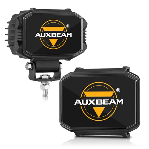 Image of Auxbeam R4 Series 4 Inch LED Square Black Protective Pod Light Covers | Quick Snap-On Installation, Premium Polycarbonate Covers, Waterproof, Protects Against Dust, Debris & Impacts, 2-Pack