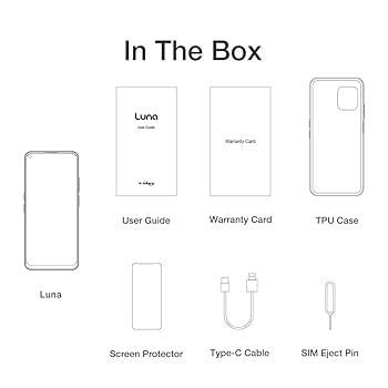 スマートフォン本体 Runa Unihertz Luna - 透明な背面デザインの発光 4G 携帯電話