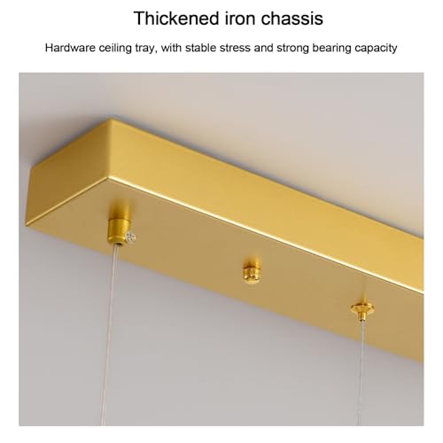 Lustre linéaire LED CLMJHG à intensité variable en fer et silicone