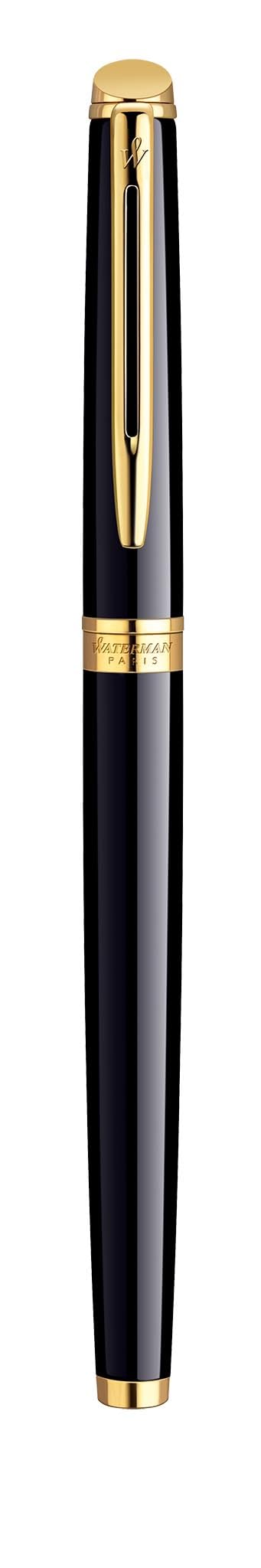 Waterman Hémisphère Füllfederhalter & Kugelschreiber Set mit Gravur – Luxus Schreibset, Personalisierbar als Geschenk für Geburtstags-, Jubiläums- und Weihnachtsgeschenke (Black G.T.)