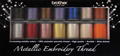Brother 14 Spool Metallic Embroidery Thread Set miniatura 1