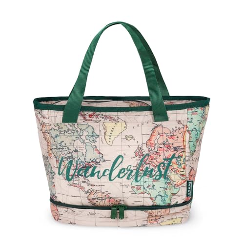 Legami - Bolsa térmica para almuerzo, bolsa térmica para almuerzo, oficina, trabajo, Lunch Bag de 10,8 litros, correa ajustable, bolsa de hombro, tema viaje, 33 x 22 x 15 cm