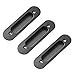 KAIISSA Lot de 3 Poignées Porte Coulissante Encastrée Poignées de Doigt Cachées Poignée Cachée Boutons Affleurants en Alliage de Zinc pour Porte, Armoire, Tiroir, Armoire, Ovales Noir 150 x 40 MM