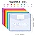TOTiyea 36 Pack 3 Holes Binder Pocket Folders, Binder Pocket, 100 Sheets High Capacity Plastic Folders with Tight Closure, Letter Size, Assorted Colors