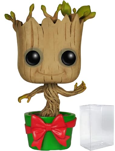 POP Marvel: Holiday - Dancing Groot Funko Pop! Vinyl Figure (Bundled with Compatible Pop Box Protector Case) Multicolored 3.75 inches