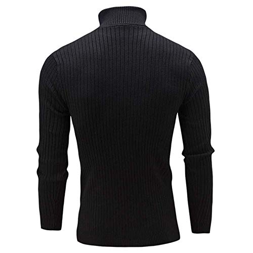 Pull à col roulé homme noir manches longues taille XS vêtement chaud hiver