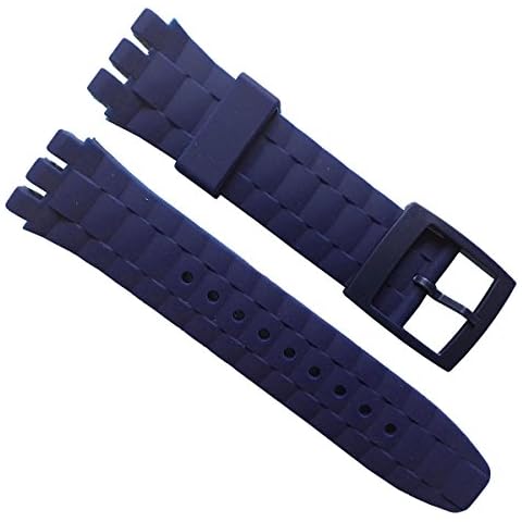 21mm Replacement Waterproof Silicone Rubber Watch Strap Watch Band (Blue) Cover