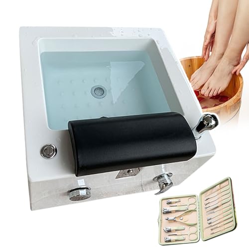 Spa de pies acrílico portátil con masaje y luces LED