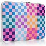 iCasso Laptop Sleeve 13 inch for MacBook Air 13-13.6 inch,Laptop case for MacBook Pro 13 inch 14 inch, Slim Protective Travel Carrying Case Sleeve for 14 inch Chromebook,HP,Dell, Dopamine checkerboard