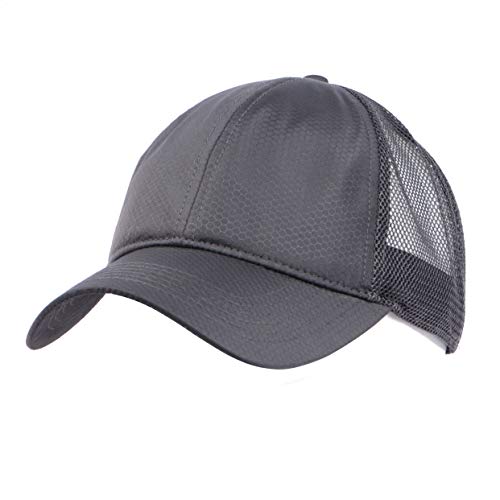 Zylioo XXL Oversize Mesh Trucker Baseball Cap,Adjustable Plain Breathable Dad Cap,Quick Dry Running hat for Big Heads Gray