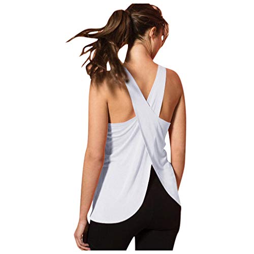 Padaleks Workout Tops for Women Yoga Shirts Athletic Running Gym Sport Tank Tops Flowy Loose Fit Tunics Blouses