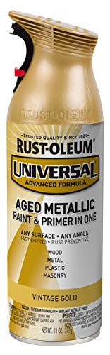 Rust-Oleum 342918 Universal Spray Paint, 11 Ounce (Pack of 1), Vintage Gold