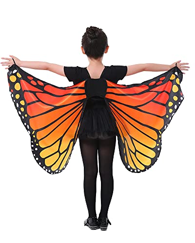 Alas de capa mariposa Monarch para niños, talla única miniatura 6