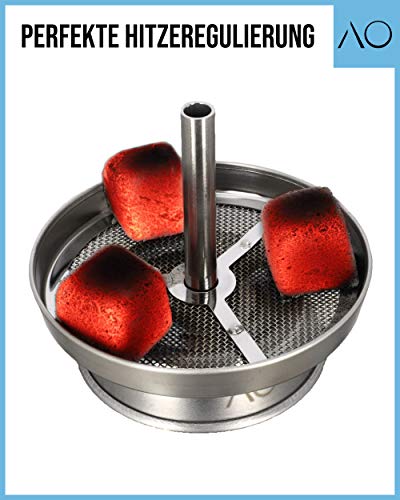 AO® Strainer Kaminaufsatz - Shisha Zubehör Für Perfekte Kohletemperatur - Aus Rostfreiem Edelstahl - Simpler Aufbau… – Bild 3