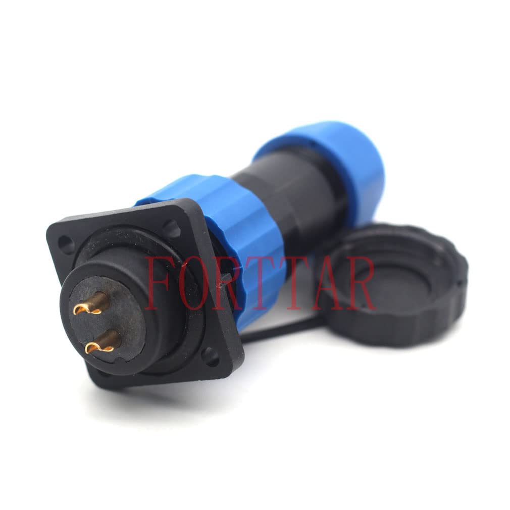 SD20 2-Pin Waterproof Docking Connector – IP67 Rated, 25A 250V, Solder Terminals