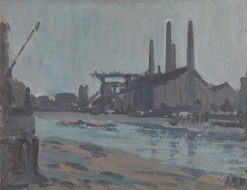 Impression d'art sur toile paysage avec bâtiments industriels Hercule Brabazon Brabazon 60x90cm