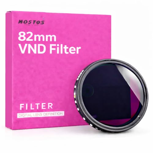 Image of MOSTOS - 82mm Variable ND Filter ND2 to ND400 (1-9 Stop) Adjustable Neutral Density Filter for Nikon AF-S 24-70mm f /2.8E (Make Sure O82 Mark is Written On Your Lens)