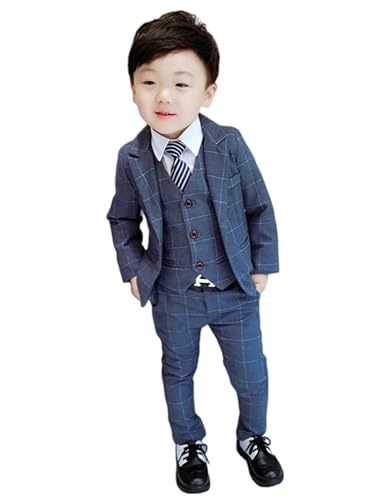 Costume garçon confortable à carreaux fini les tenues serrées en mariage