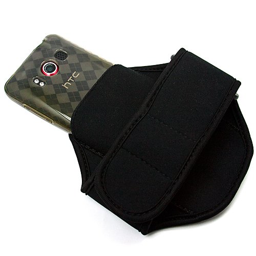 Htc Hd7 4G Neoprene Exercise Armband For New 4G Htc Touchscreen Smart Phone Models + Tpu Grey Smoke Argyle Htc Hd7 4G Tpu Silicone Skin + Live Laugh Love Vangoddy Wrist Band!!! #TOP4